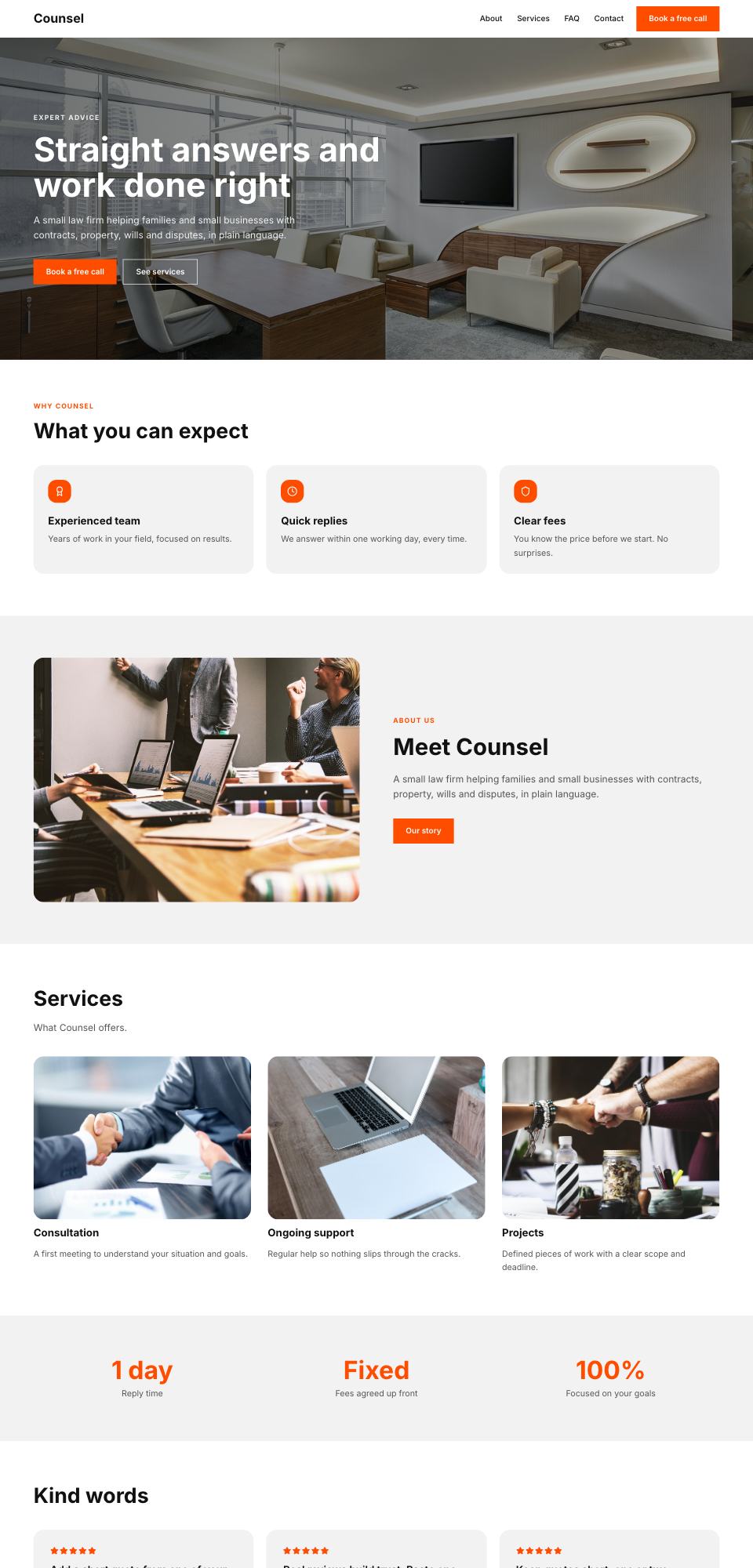 Counsel page