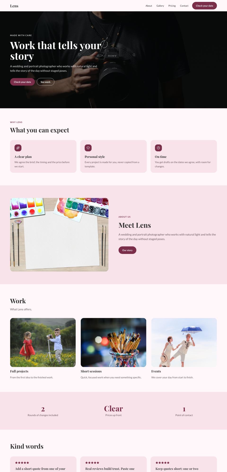 Lens page